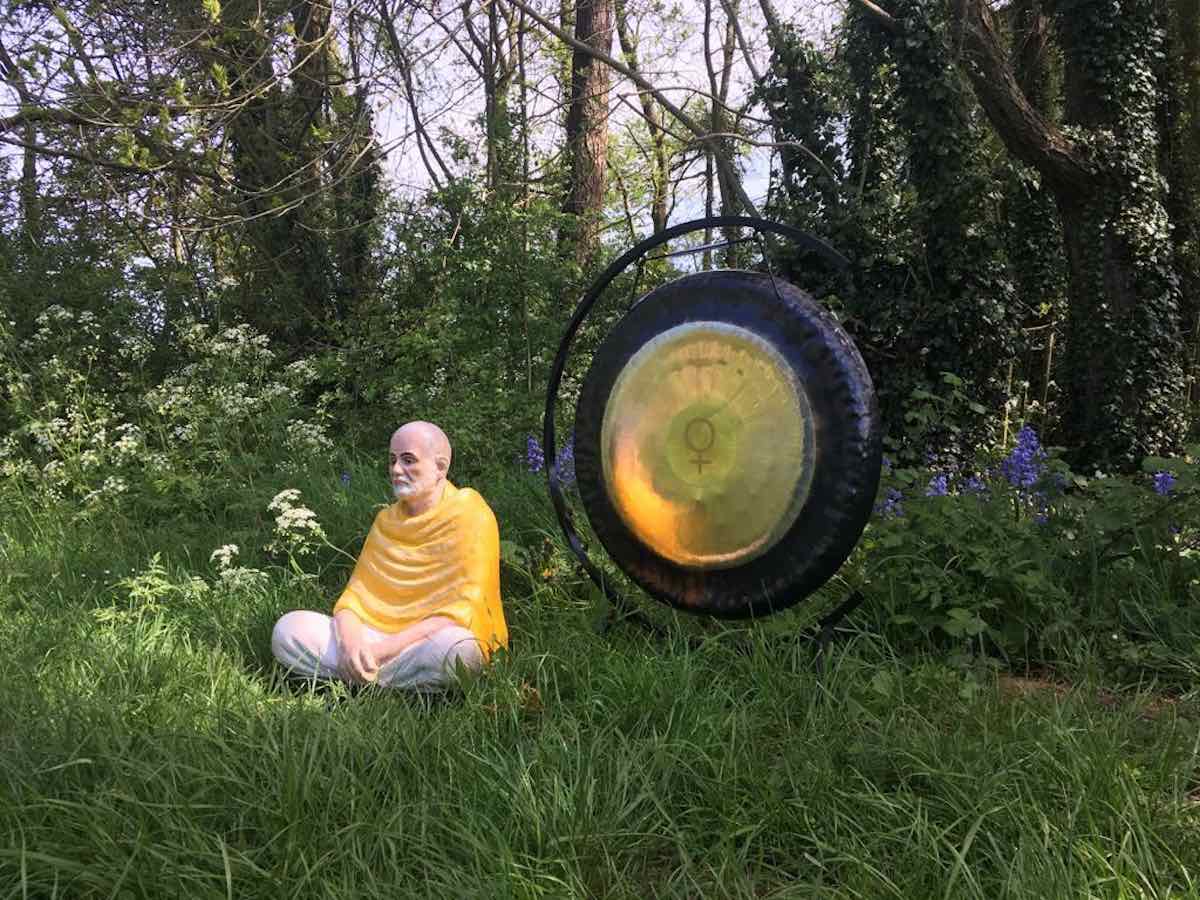 Gong in garden